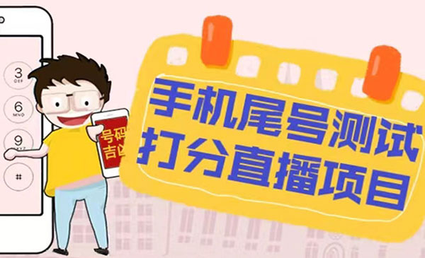 抖音手机尾号测试打分直播项目-小白网创