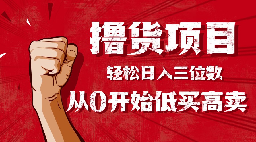 手把手教你撸货,从0开始低买高卖,小白轻松实现日入三位数!!!-小白网创