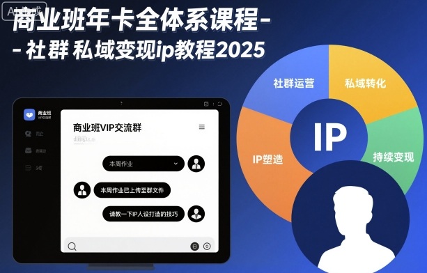 商业班年卡全体系课程-社群私域变现ip教程2025-小白网创