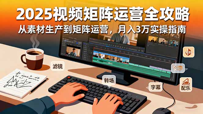 2025短视频矩阵运营全攻略：从素材生产到矩阵运营，月入3万实操指南-小白网创