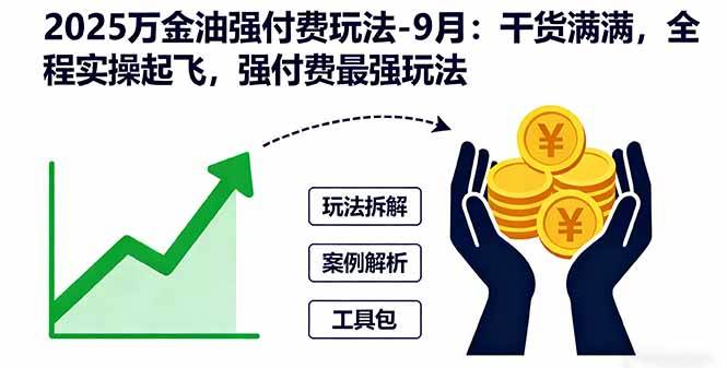 （16202期）2025万金油强付费玩法-9月：干货满满，全程实操起飞，强付费最强玩法-小白网创