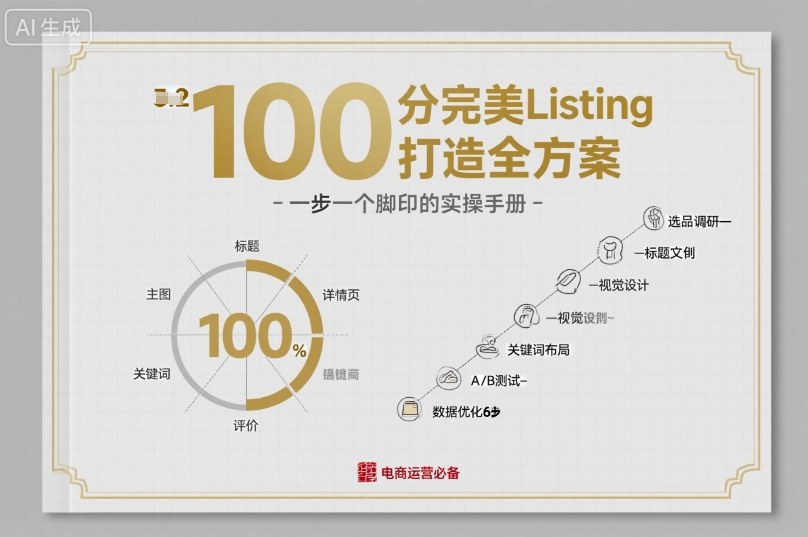 100分完美Listing打造全方案，想要完美listing必须是需要一步一个脚印的-小白网创