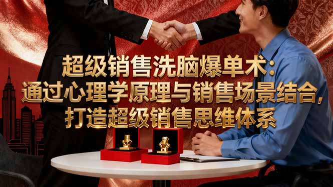 超级销售洗脑爆单术：通过心理学原理与销售场景结合,打造超级销售思维体系-小白网创