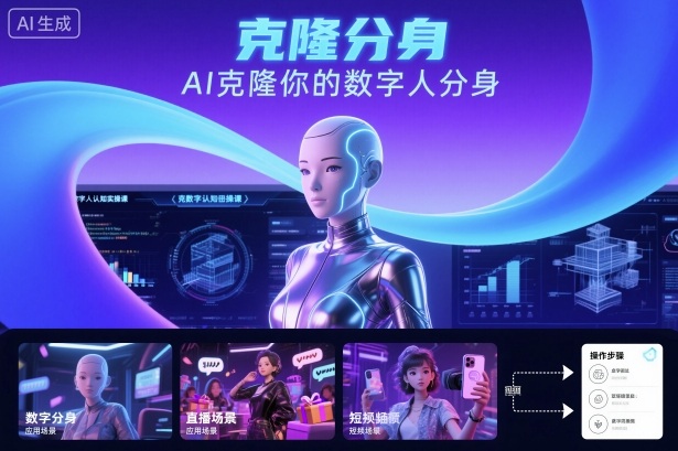 AI数字人认知实操课，克隆你的数字人分身-小白网创