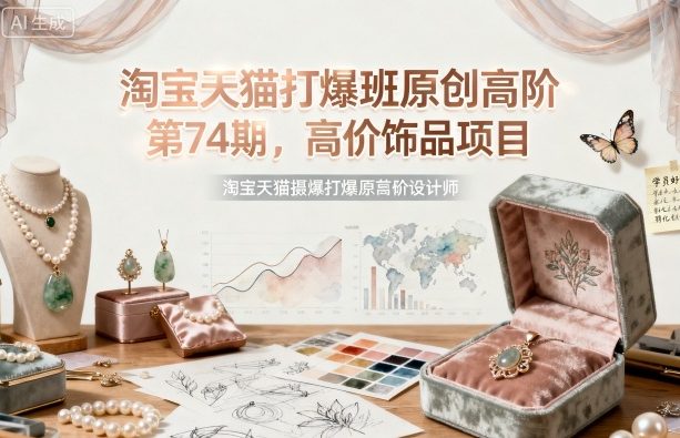 淘宝天猫打爆班原创高阶第74期,高价饰品项目-小白网创