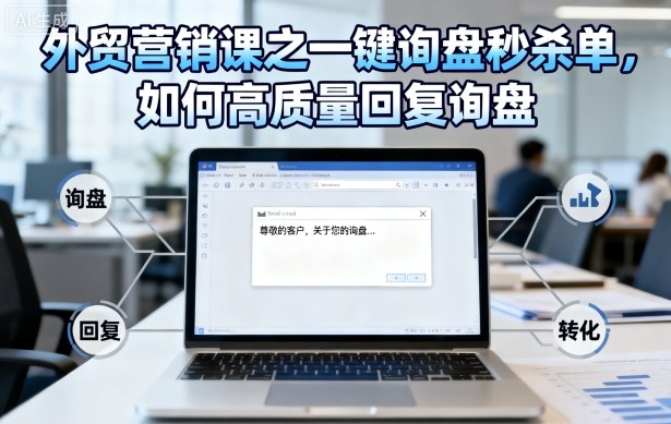 外贸营销课之一键询盘秒杀单，如何高质量回复询盘-小白网创