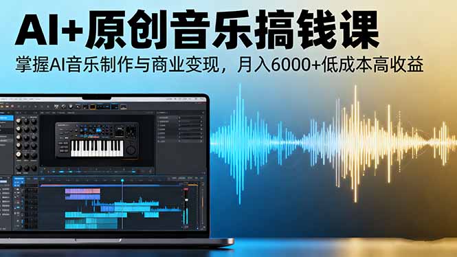 AI+原创音乐搞钱课：掌握AI音乐制作与商业变现，月入6000+低成本高收益-小白网创