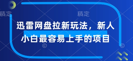 迅雷网盘拉新玩法，新人小白最容易上手的项目-小白网创