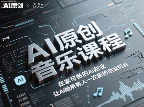 AI原创音乐课程,在家可做的Ai副业,让Ai给所有人一次新的创业机会-小白网创
