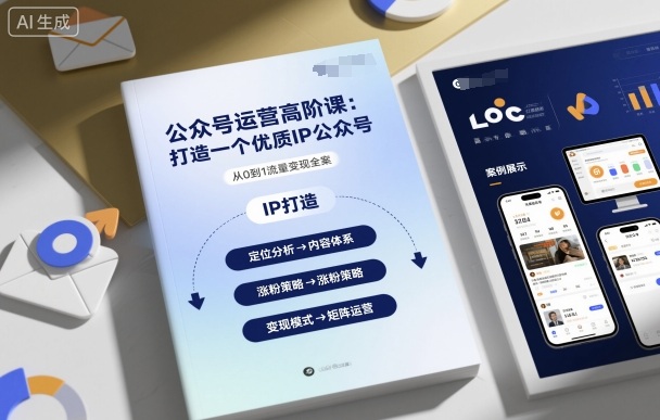 公众号运营高阶课，打造一个优质IP公众号-小白网创